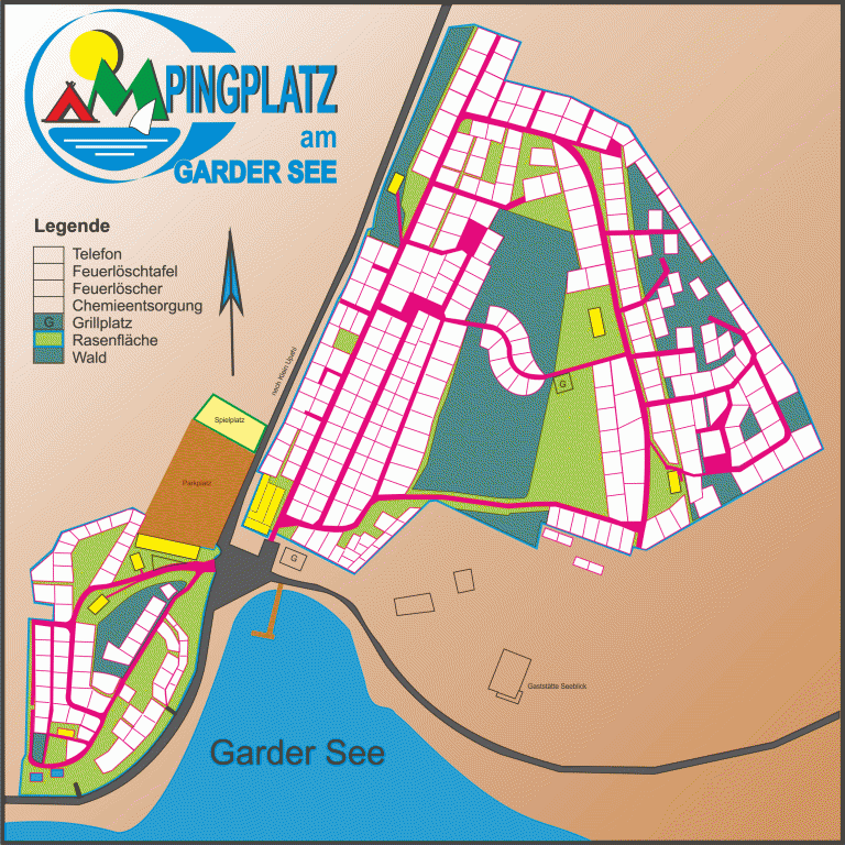 Lageplan Campingplatz am Garder See